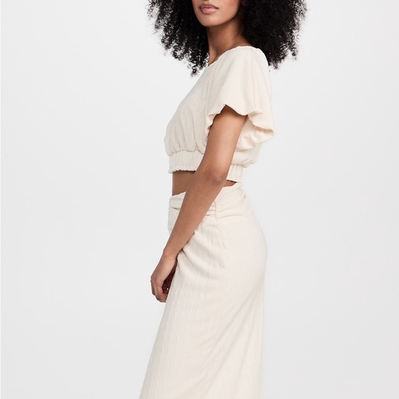 Free People Tovah Top & Maxi Skirt Set in Tofu - Picture 3 of 14